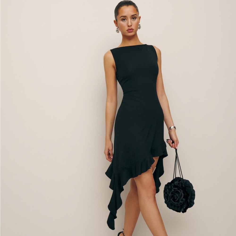 NWT Reformation Quinley Dress XS Black